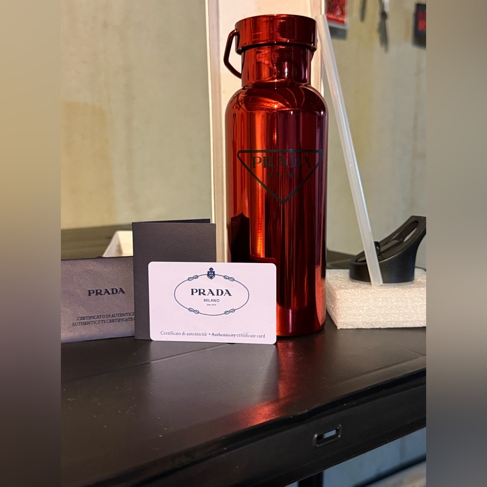 Prada Metallic Red Water Bottle